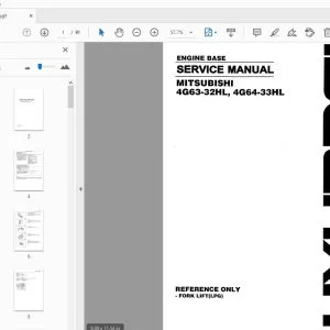 Hyundai Mitsubishi 4G63-32HL, 4G64-33HL Engine Base Service Manual - PDF