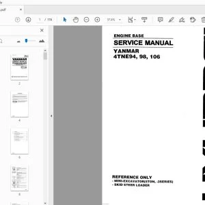 Hyundai Yanmar 4TNE94, 98, 106 Engine Base Service Manual - PDF