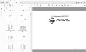 IMT TRAKTOR IMT-539 SA MOTOROM M 33/T KATALOG REZERVNIH DELOVA - PDF
