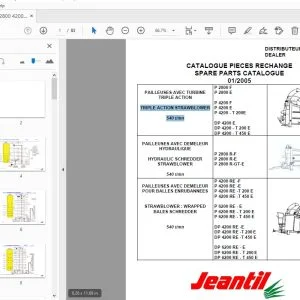Jeantil P2800/4200/6200/DP420 PARTS MANUAL - PDF DOWNLOAD