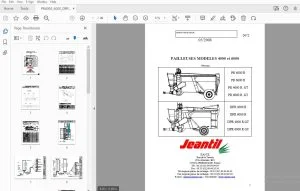 Jeantil PR 4000 R PR 6000 R PR 4000 R GT PR 6000 R GT DPR 4000 R DPR 6000 R DPR 4000 R GT DPR 6000 R GT PARTS MANUAL - PDF