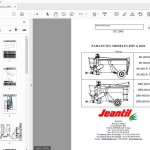 Jeantil PR 4000 R PR 6000 R PR 4000 R GT PR 6000 R GT DPR 4000 R DPR 6000 R DPR 4000 R GT DPR 6000 R GT PARTS MANUAL - PDF
