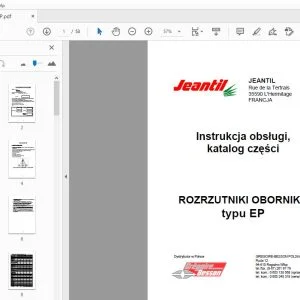 Jeantil ROZRZUTNIKI OBORNIKA typu EP Instrukcja obsługi - PDF DOWNLOAD