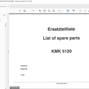 KRUPP KMK 5120 Crane Parts Manual EN_DE -  PDF DOWNLOAD