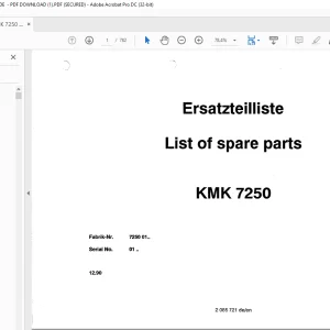 KRUPP KMK 7250 Crane Parts Manual EN_DE  - PDF DOWNLOAD