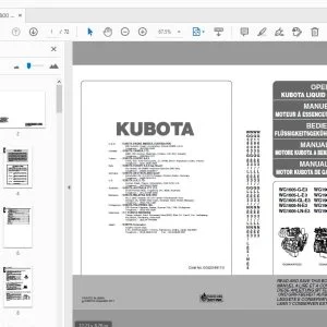 KUBOTA WG3800 KUBOTA LIQUID COOLED GASOLINE/LPG ENGINE OPERATOR'S MANUAL - PDF