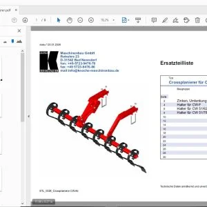 Knoche Crossplanierer für Cambridgewalze Ersatzteilliste - PDF