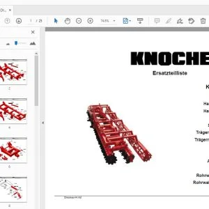 Knoche Discmax DIM/H Kurzscheibenegge Ersatzteilliste - PDF DOWNLOAD