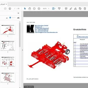 Knoche Drillkombination TERRA DRT 40-45 Ersatzteilliste - PDF
