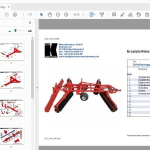 Knoche Scheibenegge HX 5 Ersatzteilliste - PDF