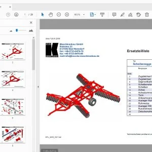 Knoche Scheibenegge HX 7 Ersatzteilliste - PDF