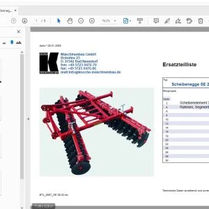 Knoche Scheibenegge SE 28-32 Ersatzteilliste - PDF