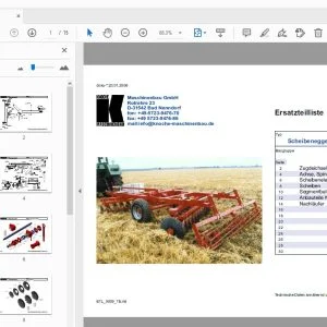 Knoche Scheibenegge TE Ersatzteilliste - PDF DOWNLOAD