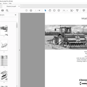 Kongskilde Nordsten Masterline Seed drill Parts Manual PDF