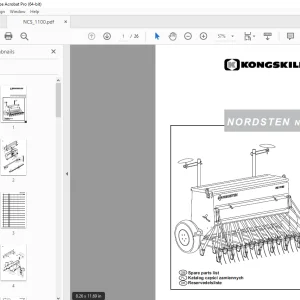 Kongskilde Nordsten NCS 1100 Seed drill Parts Manual - PDF DOWNLOAD