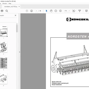 Kongskilde Nordsten NS 2100 Seed drill Parts Manual - PDF DOWNLOAD