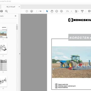 Kongskilde Nordsten NS 5100 Seed Drill Parts Manual - PDF DOWNLOAD