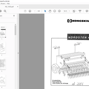 Parts Manual for Kongskilde Nordsten NS1000 Seed Drill PDF Download