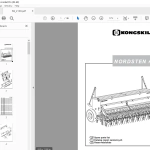 Kongskilde Nordsten NS2100 Seed Drill Parts Manual - PDF DOWNLOAD