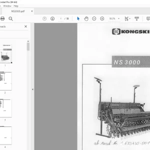 Kongskilde Nordsten NS3000 Seed Drill Parts Manual - PDF DOWNLOAD