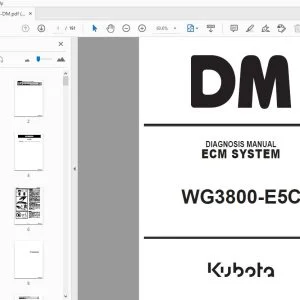 Kubota WG3800-E5C ECM System Diagnosis Manual - PDF DOWNLOAD