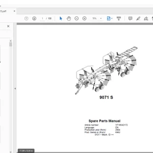 Kverneland 9071 S Rakes & Tedders Parts Manual - PDF DOWNLOAD