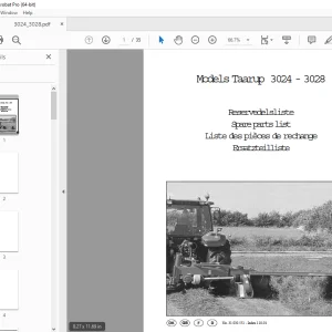 Kverneland Taarup 3024 - 3028 Mower Parts Manual - PDF DOWNLOAD