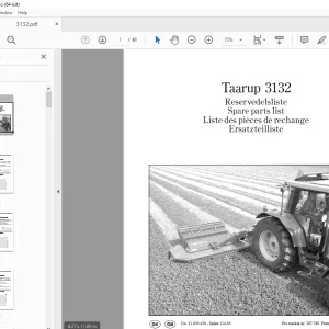 Kverneland Taarup 3132 Mower Parts Manual - PDF DOWNLOAD