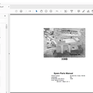 Kverneland Taarup 338B Mower Parts Manual - PDF DOWNLOAD