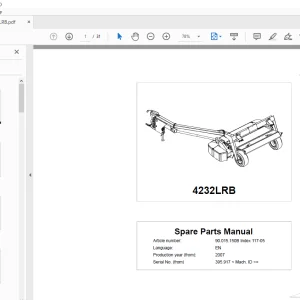 Kverneland Taarup 4232LRB Mower Parts Manual - PDF DOWNLOAD
