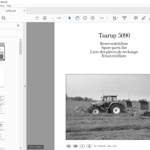 Kverneland Taarup 5090 Mower Parts Manual - PDF DOWNLOAD