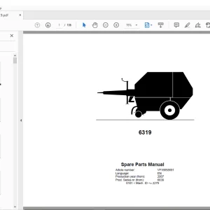 Kverneland Taarup 6319 Baler Parts Manual - PDF DOWNLOAD