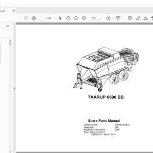 Kverneland Taarup 6690 BB Baler Parts Manual - PDF DOWNLOAD
