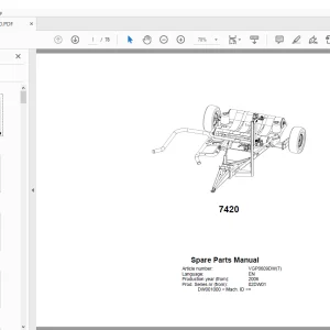 Kverneland Taarup 7420 Bale Wrapper Parts Manual - PDF DOWNLOAD