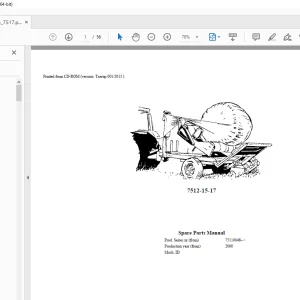 Kverneland Taarup 7512 7515 7517 Bale Wrapper Parts Manual PDF