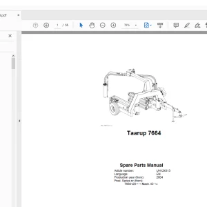 Kverneland Taarup 7664 Bale Wrapper Parts Manual - PDF DOWNLOAD