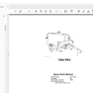 Kverneland Taarup 7664 PRO Bale Wrapper Parts Manual - PDF DOWNLOAD