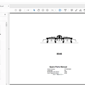 Kverneland Taarup 8046 Rakes & Tedders Parts Manual - PDF DOWNLOAD