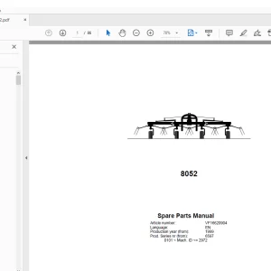Kverneland Taarup 8052 Rakes & Tedders Parts Manual - PDF DOWNLOAD