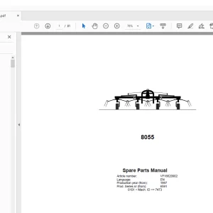 Kverneland Taarup 8055 Rakes & Tedders Parts Manual - PDF DOWNLOAD