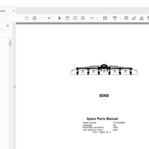 Kverneland Taarup 8068 Rakes & Tedders Parts Manual - PDF DOWNLOAD