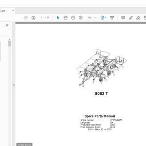 Kverneland Taarup 8083 T Rakes & Tedders Parts Manual - PDF DOWNLOAD