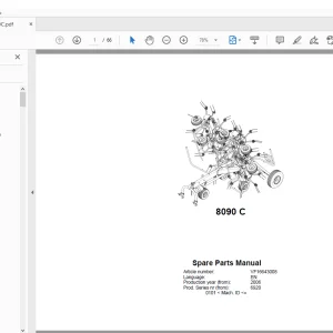 Kverneland Taarup 8090 C Rakes & Tedders Parts Manual - PDF DOWNLOAD