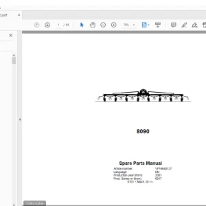 Kverneland Taarup 8090 Rakes & Tedders Parts Manual - PDF DOWNLOAD