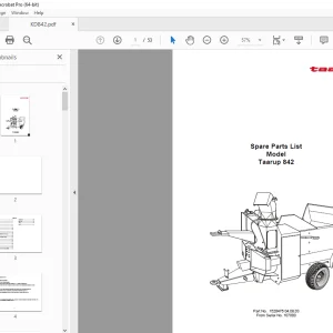 Kverneland Taarup 842 Feeding Parts Manual - PDF DOWNLOAD