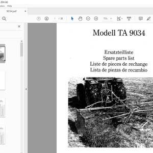 Kverneland Taarup 9034 Rakes & Tedders Parts Manual - PDF DOWNLOAD