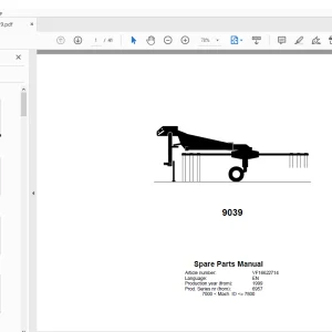Kverneland Taarup 9039 Rakes & Tedders Parts Manual - PDF DOWNLOAD