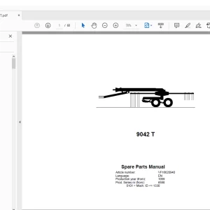 Kverneland Taarup 9042 T Rakes & Tedders Parts Manual - PDF DOWNLOAD
