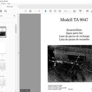 Kverneland Taarup 9047 Rakes & Tedders Parts Manual - PDF DOWNLOAD