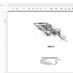 Kverneland Taarup 9065 S Ersatzteil-Handbuch - PDF DOWNLOAD